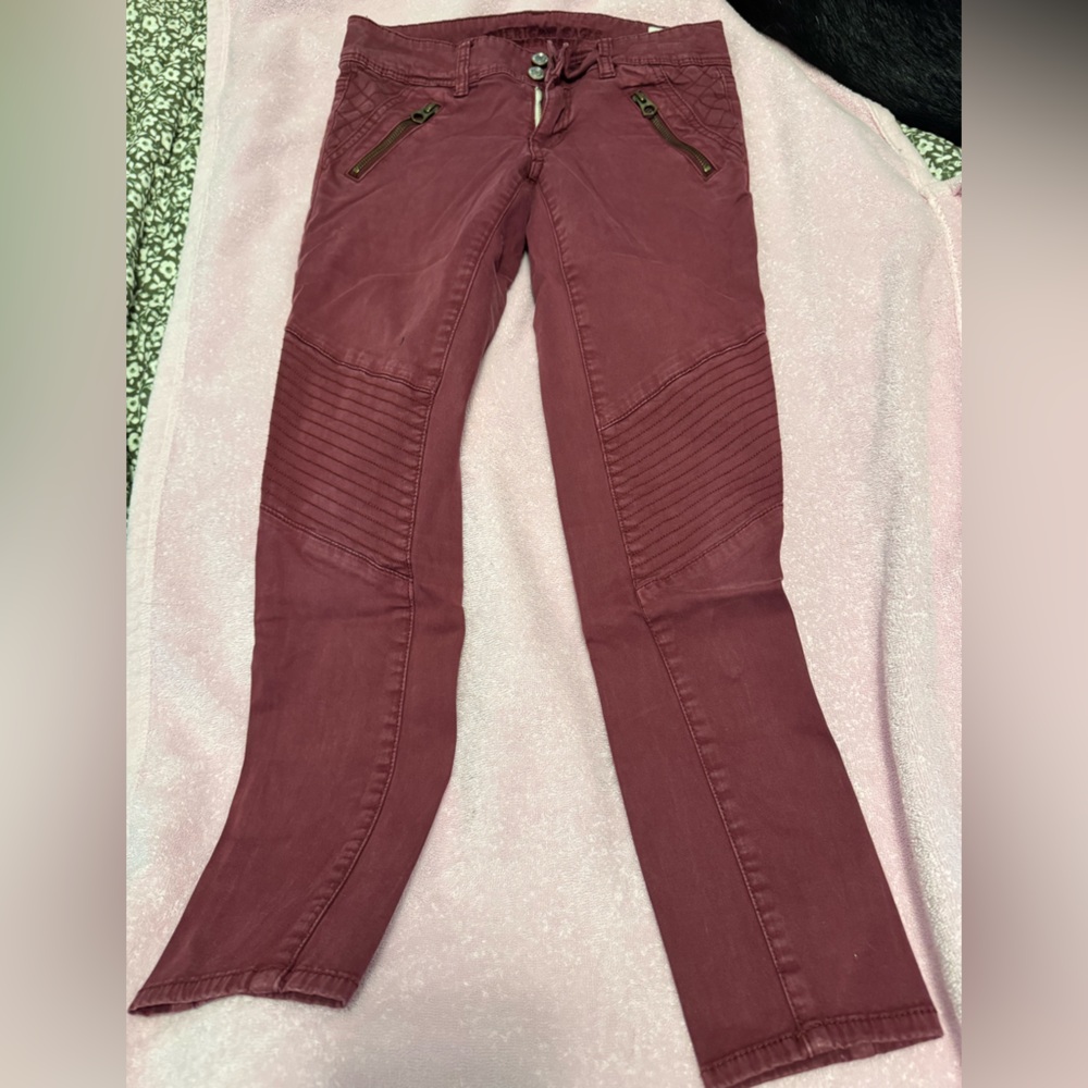 American Eagle Outfitters Burgundy Skinny Jeans
